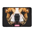 Geometric English Bulldog Print Kitchen Mat