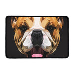Geometric English Bulldog Print Kitchen Mat
