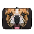 Geometric English Bulldog Print Laptop Sleeve