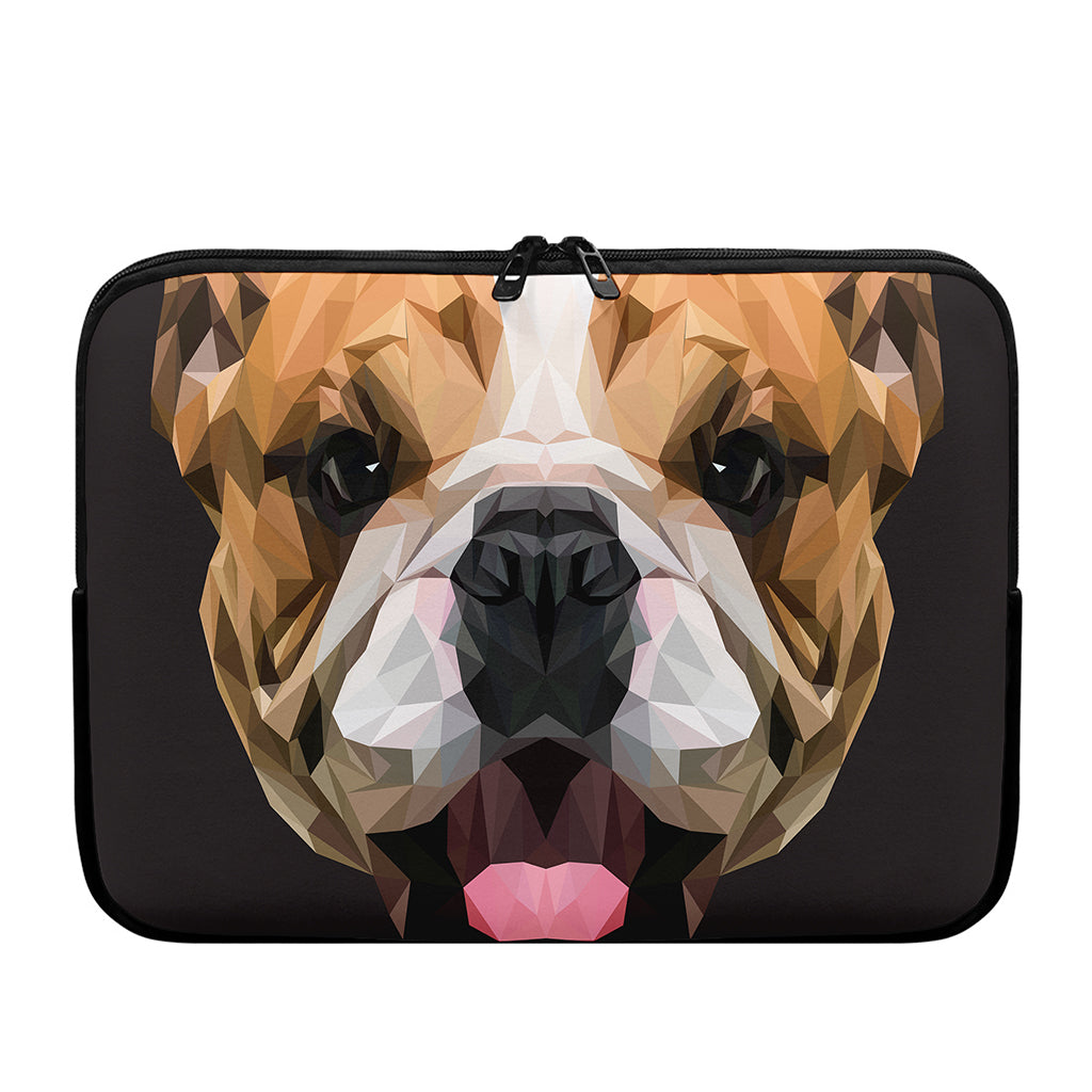 Geometric English Bulldog Print Laptop Sleeve
