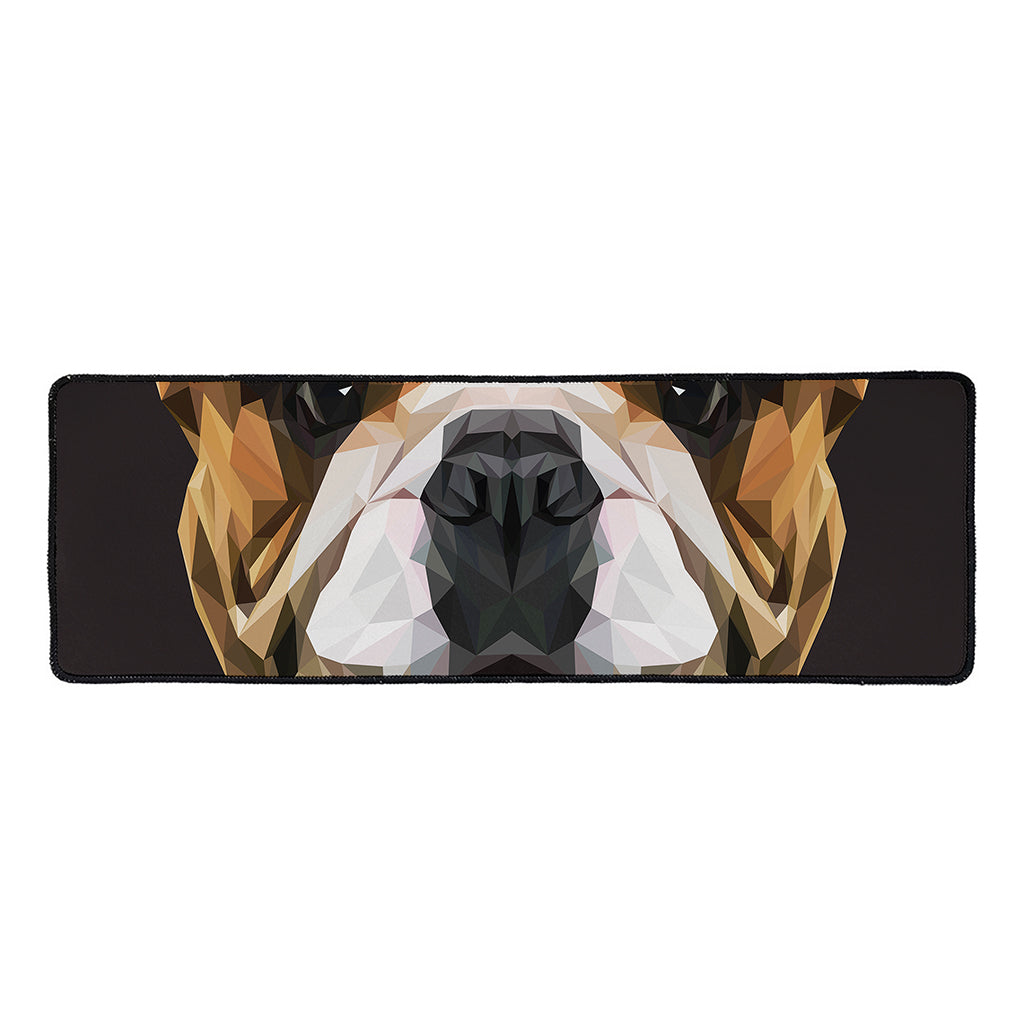Geometric English Bulldog Print Long Kitchen Mat
