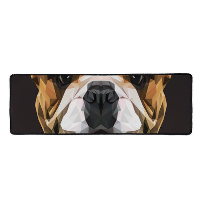 Geometric English Bulldog Print Long Kitchen Mat