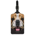 Geometric English Bulldog Print Luggage Tag