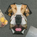 Geometric English Bulldog Print Men's Bodysuit