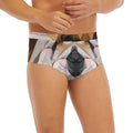 Geometric English Bulldog Print Men's Briefs