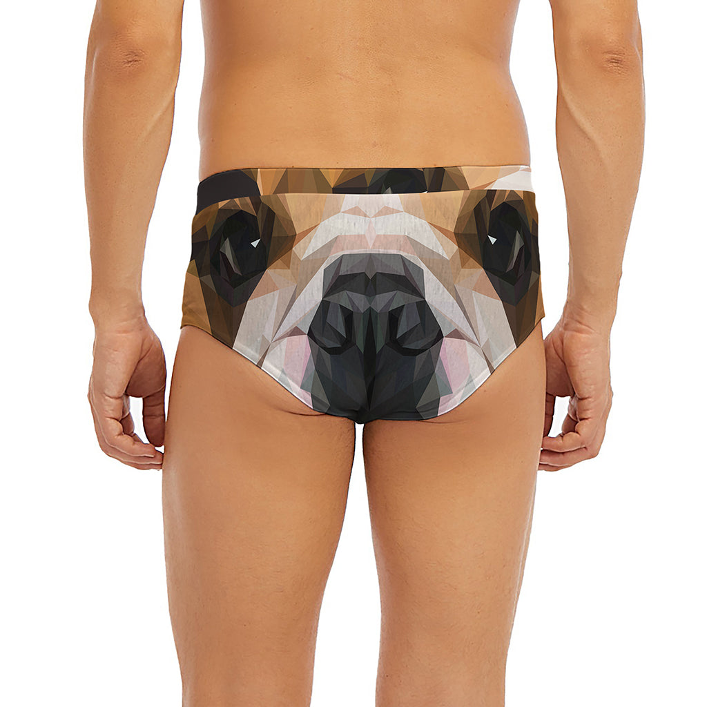 Geometric English Bulldog Print Men's Briefs