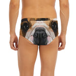 Geometric English Bulldog Print Men's Briefs