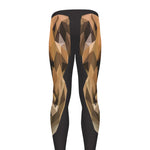 Geometric English Bulldog Print Men's leggings