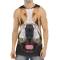 Geometric English Bulldog Print Men's Muscle Tank Top