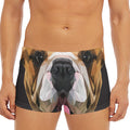 Geometric English Bulldog Print Men's Short Boxer Briefs