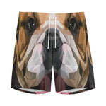 Geometric English Bulldog Print Men's Sports Shorts