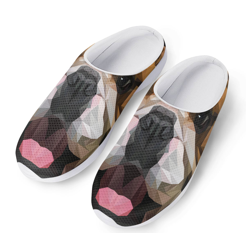 Geometric English Bulldog Print Mesh Casual Shoes
