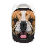Geometric English Bulldog Print Mesh Laundry Hamper
