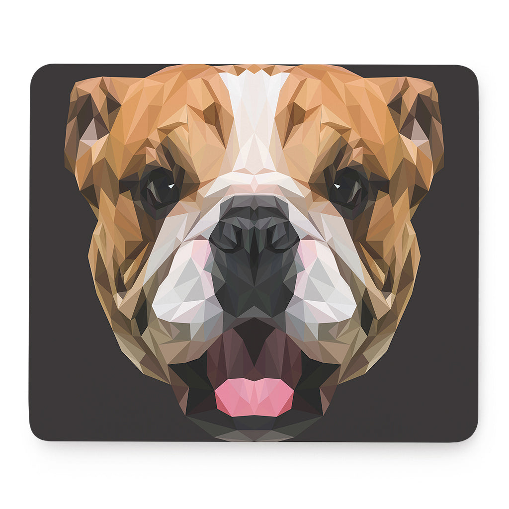 Geometric English Bulldog Print Mouse Pad