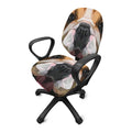 Geometric English Bulldog Print Office Chair Cover