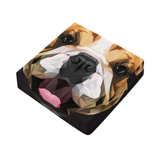 Geometric English Bulldog Print Outdoor Seat Cushion Cover