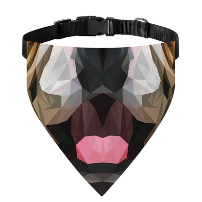 Geometric English Bulldog Print Over The Collar Dog Bandana
