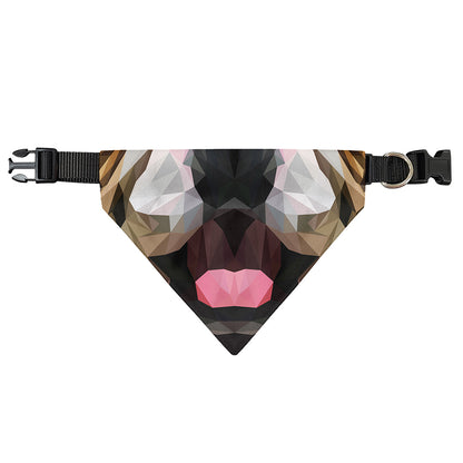 Geometric English Bulldog Print Over The Collar Dog Bandana
