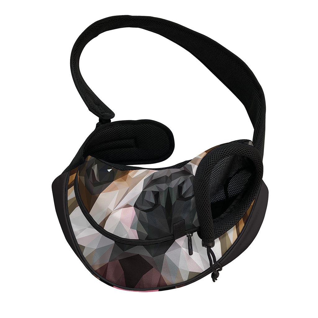 Geometric English Bulldog Print Pet Sling Carrier