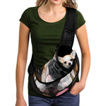 Geometric English Bulldog Print Pet Sling Carrier