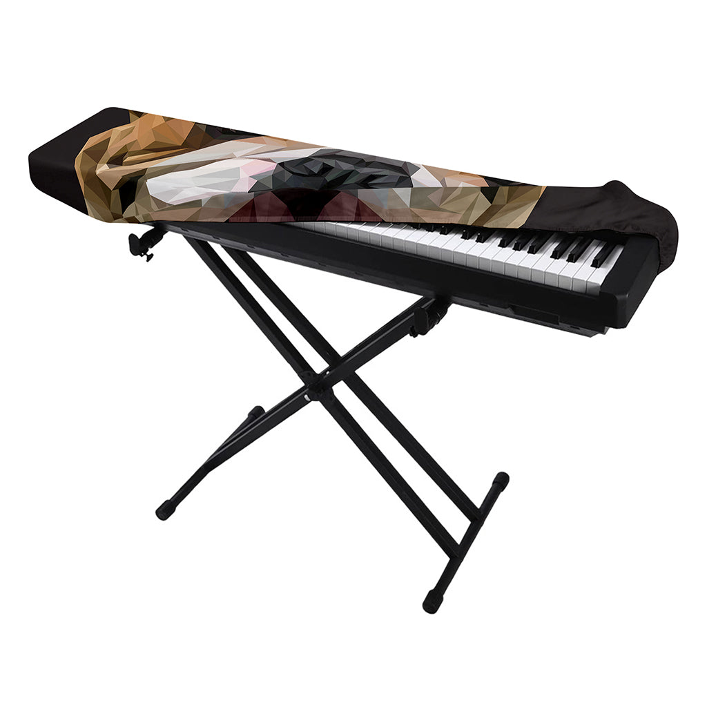 Geometric English Bulldog Print Piano Keyboard Cover