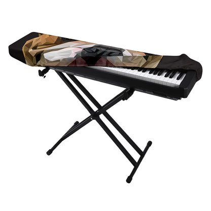 Geometric English Bulldog Print Piano Keyboard Cover