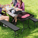 Geometric English Bulldog Print Picnic Table Cover