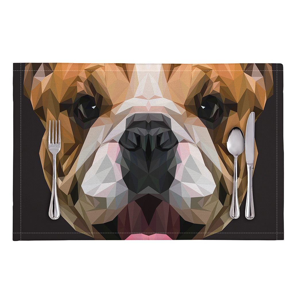 Geometric English Bulldog Print Placemat