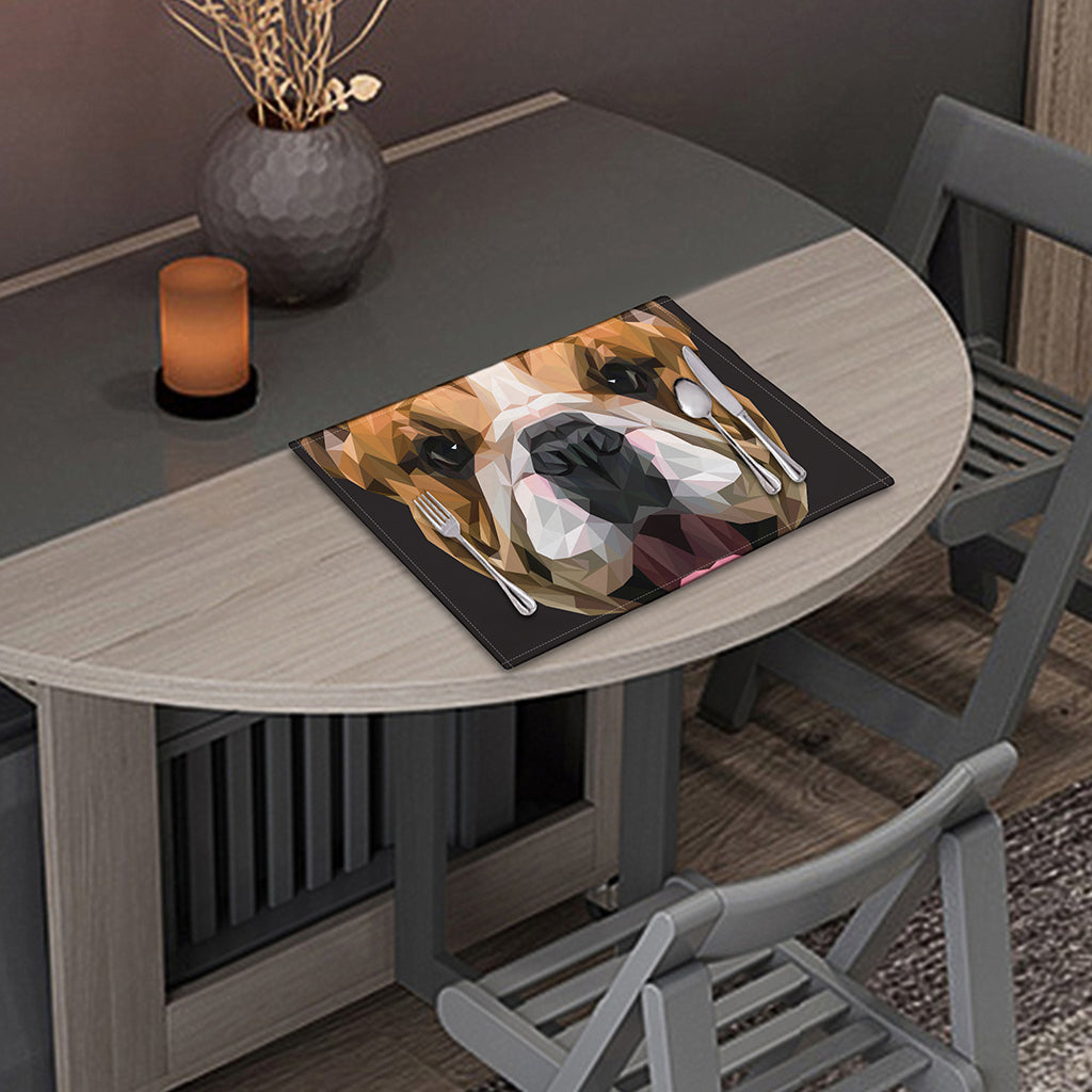 Geometric English Bulldog Print Placemat