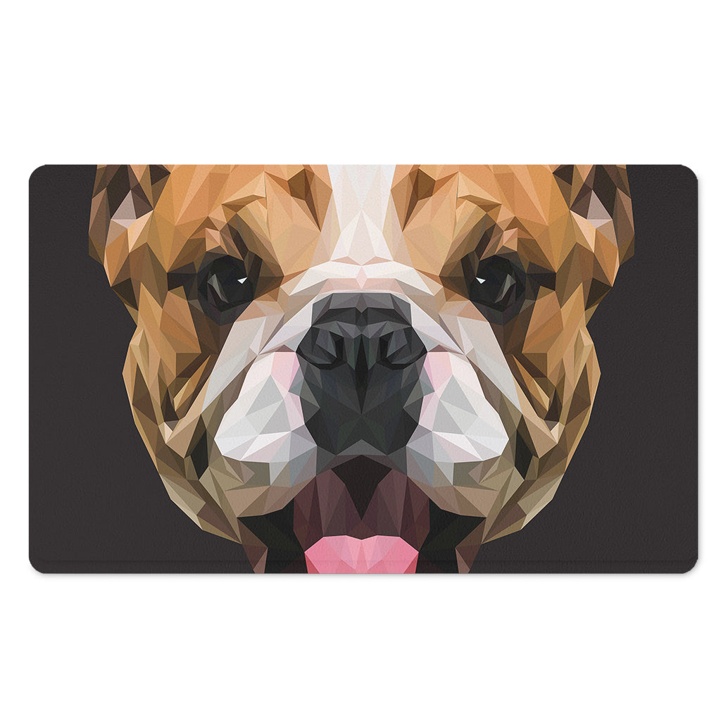 Geometric English Bulldog Print Polyester Doormat