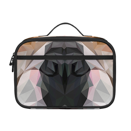 Geometric English Bulldog Print Portable Lunch Bag