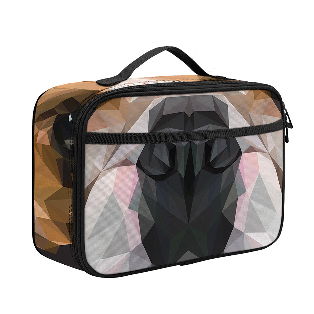 Geometric English Bulldog Print Portable Lunch Bag