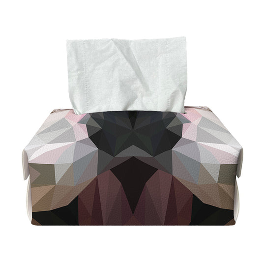Geometric English Bulldog Print Rectangle Tissue Box Cover