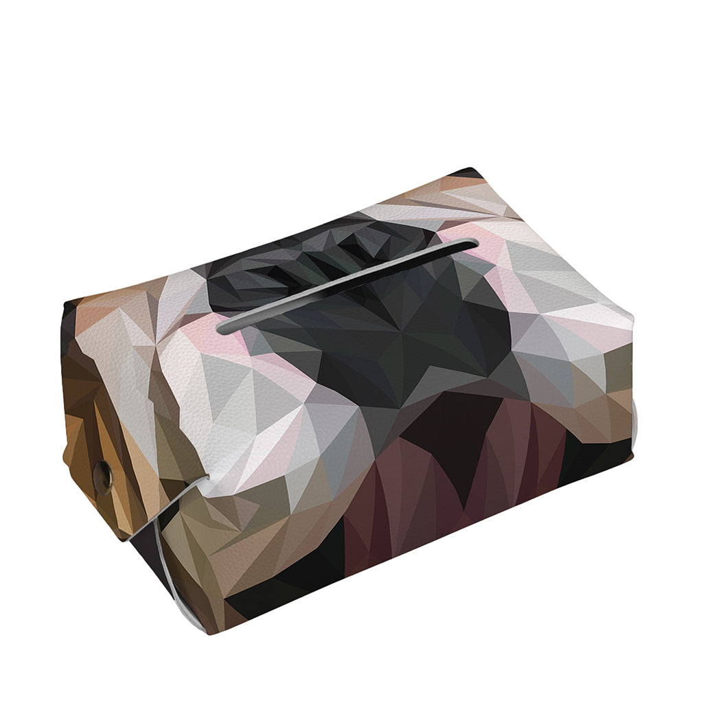 Geometric English Bulldog Print Rectangle Tissue Box Cover
