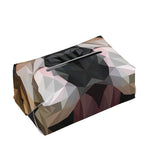 Geometric English Bulldog Print Rectangle Tissue Box Cover