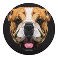 Geometric English Bulldog Print Round Blanket