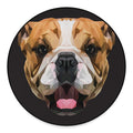 Geometric English Bulldog Print Round Floor Mat