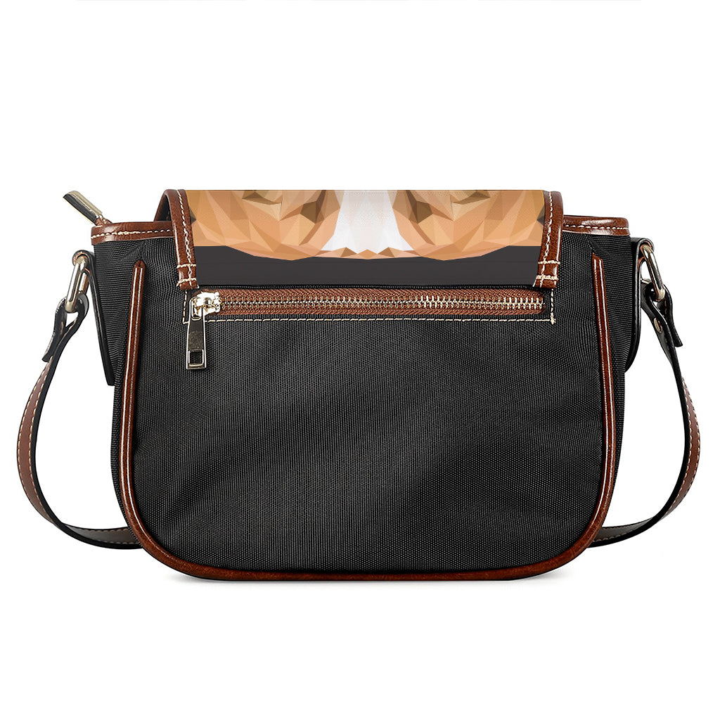 Geometric English Bulldog Print Saddle Bag