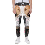 Geometric English Bulldog Print Scuba Joggers