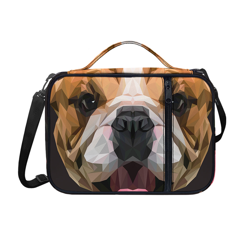 Geometric English Bulldog Print Shoulder Strap Bible Bag