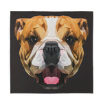 Geometric English Bulldog Print Silk Bandana