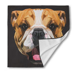 Geometric English Bulldog Print Silk Bandana