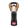 Geometric English Bulldog Print Single Neoprene Wine Tote