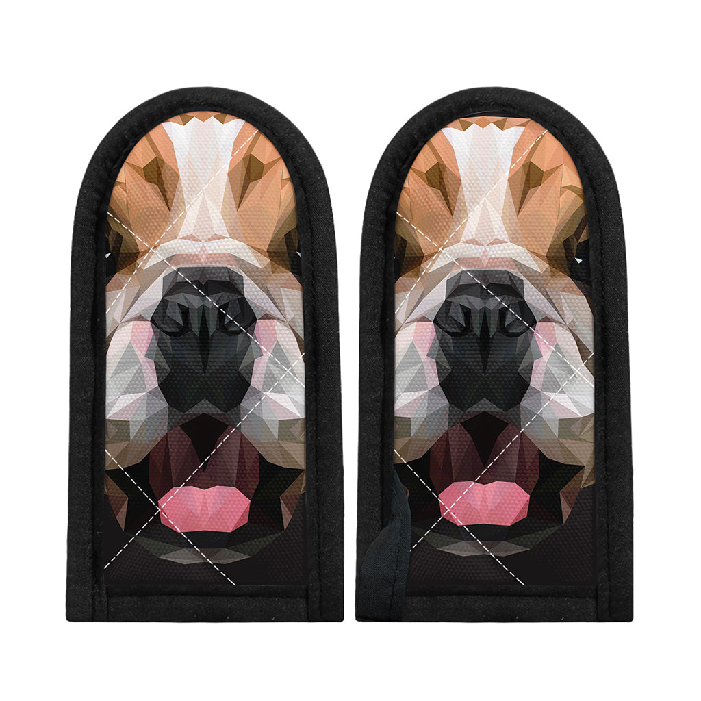 Geometric English Bulldog Print Skillet Handle Cover