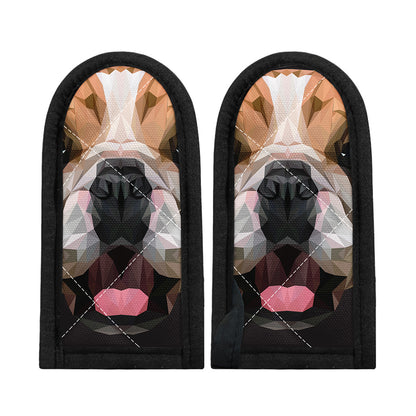 Geometric English Bulldog Print Skillet Handle Cover