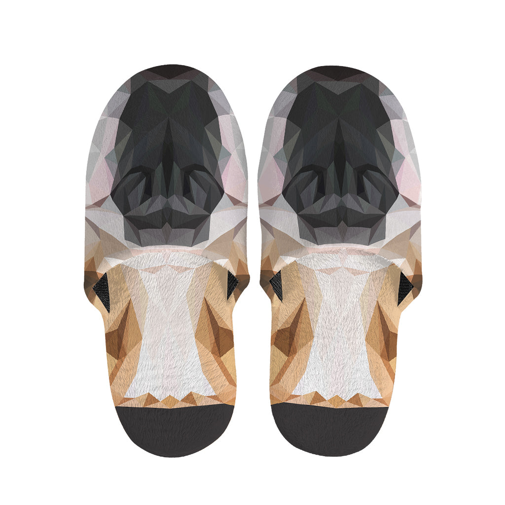 Geometric English Bulldog Print Slippers