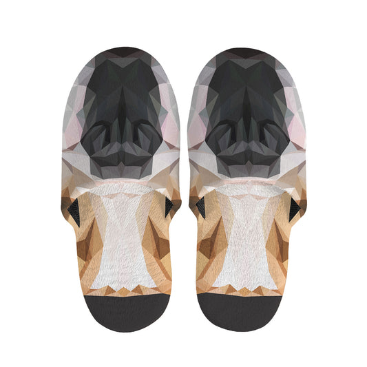 Geometric English Bulldog Print Slippers