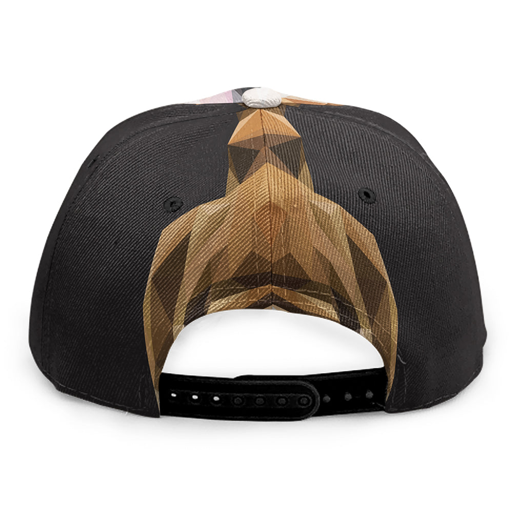 Geometric English Bulldog Print Snapback Cap