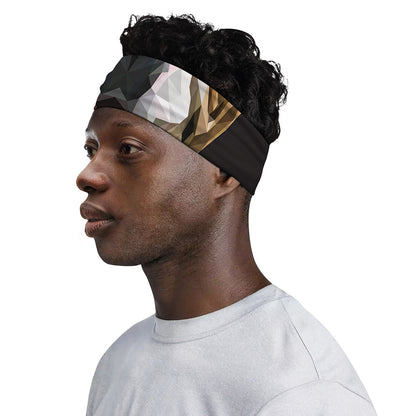 Geometric English Bulldog Print Sports Headband