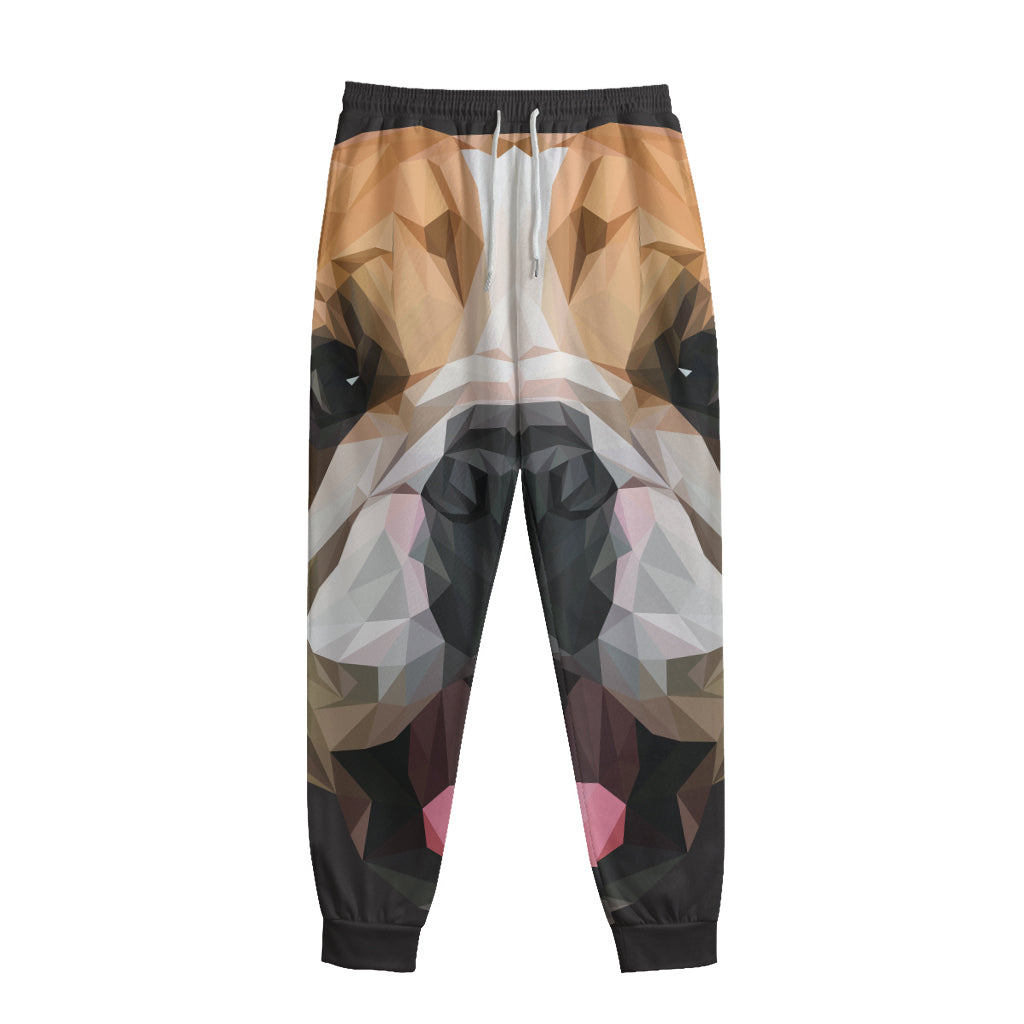 Geometric English Bulldog Print Sweatpants